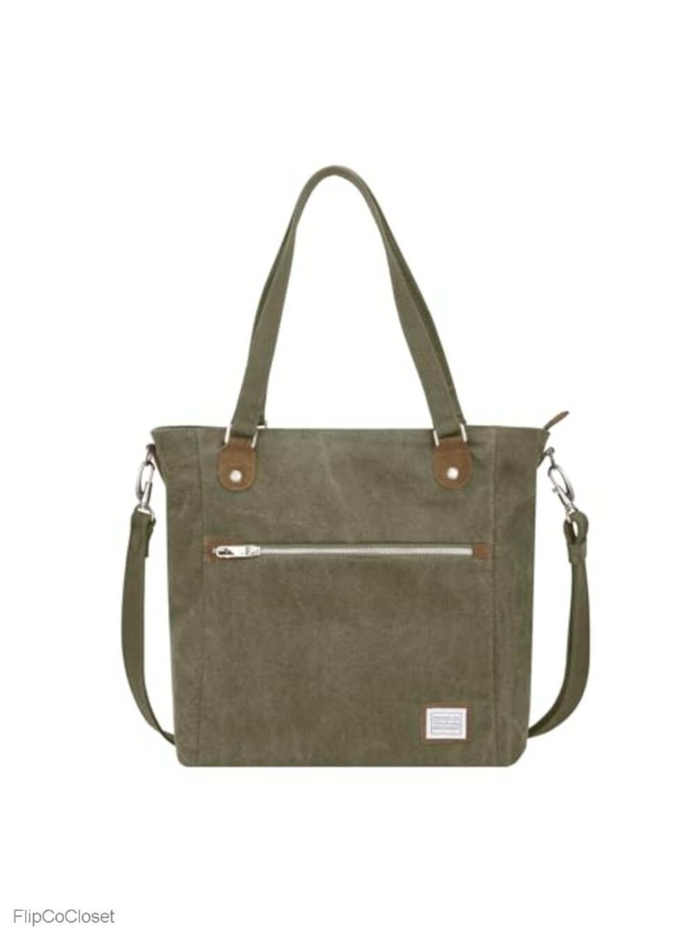 Travelon Anti-Theft Heritage Tote Bag RFID Cotton Canvas Crossbody